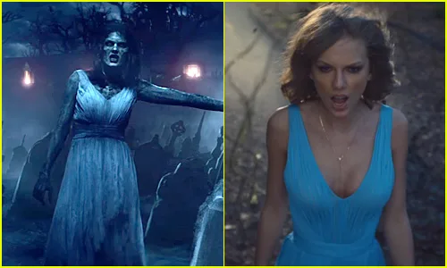 Η Taylor Swift σε δύο διαφορετικές εμφανίσεις από το video clip της.