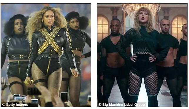 Η Beyoncé και η Taylor Swift σε παρόμοιες πόζες με χορευτές.