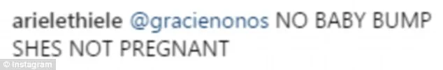 Στιγμιότυπο οθόνης από σχόλιο στο Instagram σχετικά με την εγκυμοσύνη της Kylie Jenner.