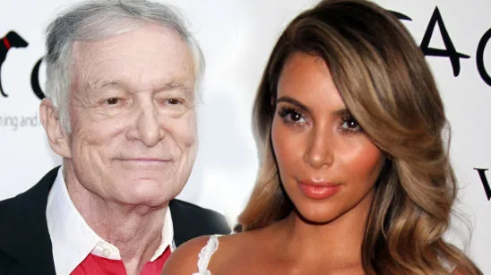 Ο Hugh Hefner και η Kim Kardashian σε κοινή φωτογραφία.
