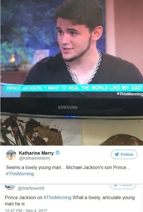Ο Prince Jackson σε τηλεοπτική συνέντευξη στην εκπομπή This Morning.
