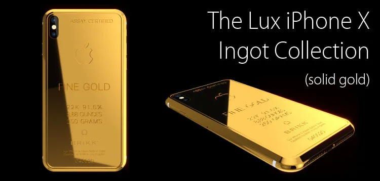 Το χρυσό iPhone X της συλλογής Lux Ingot από την Brikk.