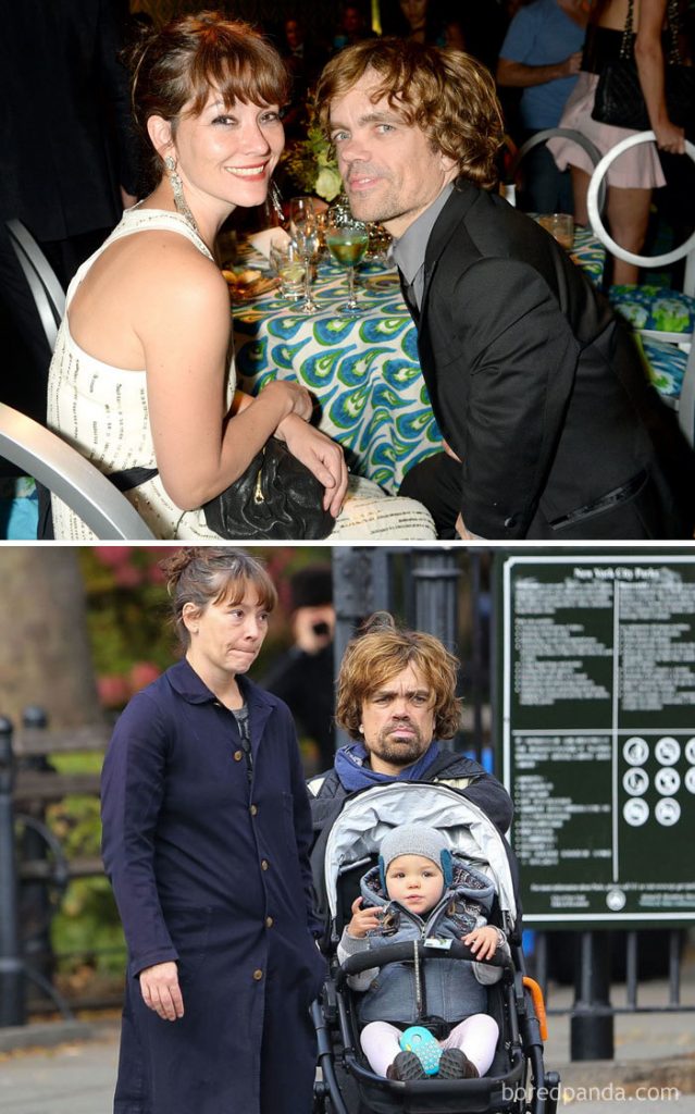 Ο Peter Dinklage με τη σύζυγό του Erica Schmidt και το παιδί τους.