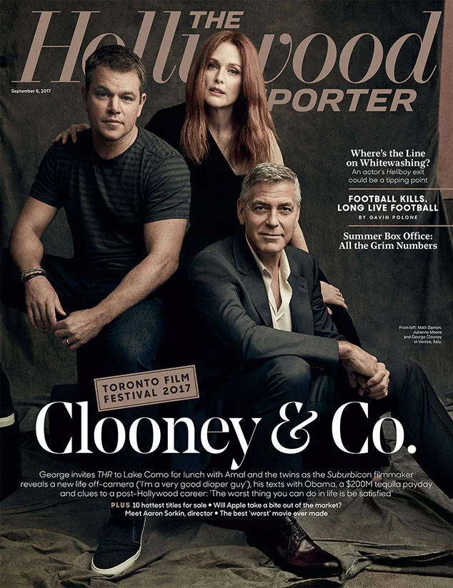 Ο George Clooney σε εξώφυλλο περιοδικού με δύο ακόμα ηθοποιούς.