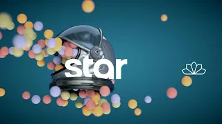 Το νέο λογότυπο του Star Channel με κράνος αστροναύτη και πολύχρωμες σφαίρες.