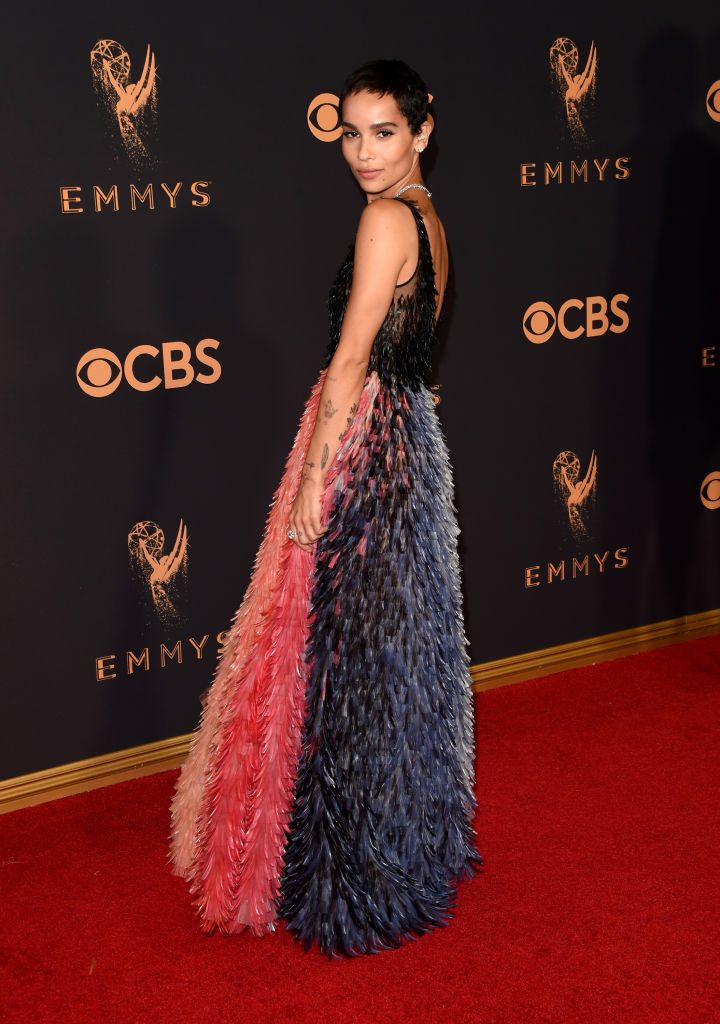 Η ηθοποιός Zoe Kravitz στο κόκκινο χαλί των 69ων βραβείων Emmy στο Λος Άντζελες.
