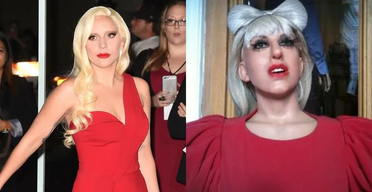 Η Lady Gaga δίπλα σε ένα αποτυχημένο κέρινο ομοίωμά της.