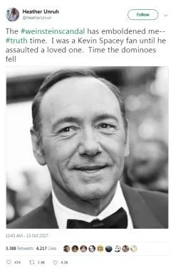 Ασπρόμαυρο πορτρέτο του Kevin Spacey σε επίσημη εμφάνιση.