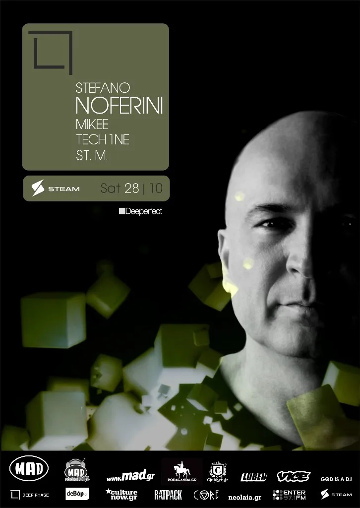 Αφίσα για το event του Stefano Noferini στο STEAM.