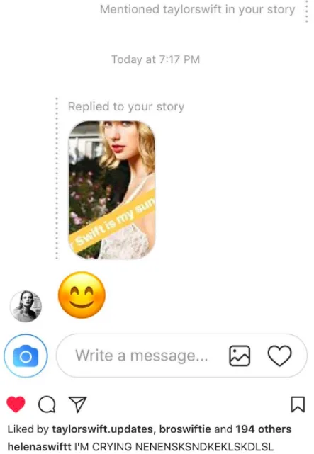 Taylor Swift παρακολουθεί τους φαν της στο Instagram