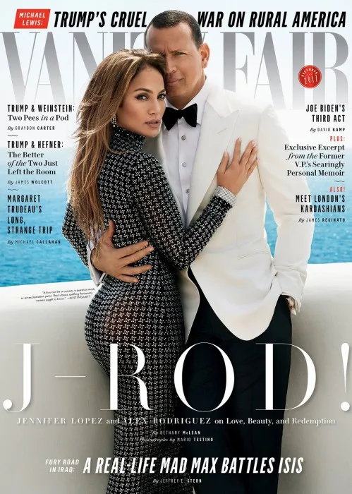 Η Jennifer Lopez και ο Alex Rodriguez στο εξώφυλλο του Vanity Fair.