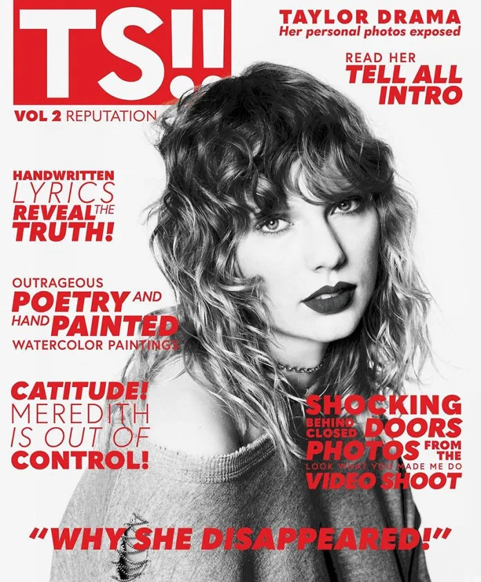 Η Taylor Swift στο εξώφυλλο του περιοδικού TS!! για το άλμπουμ Reputation.
