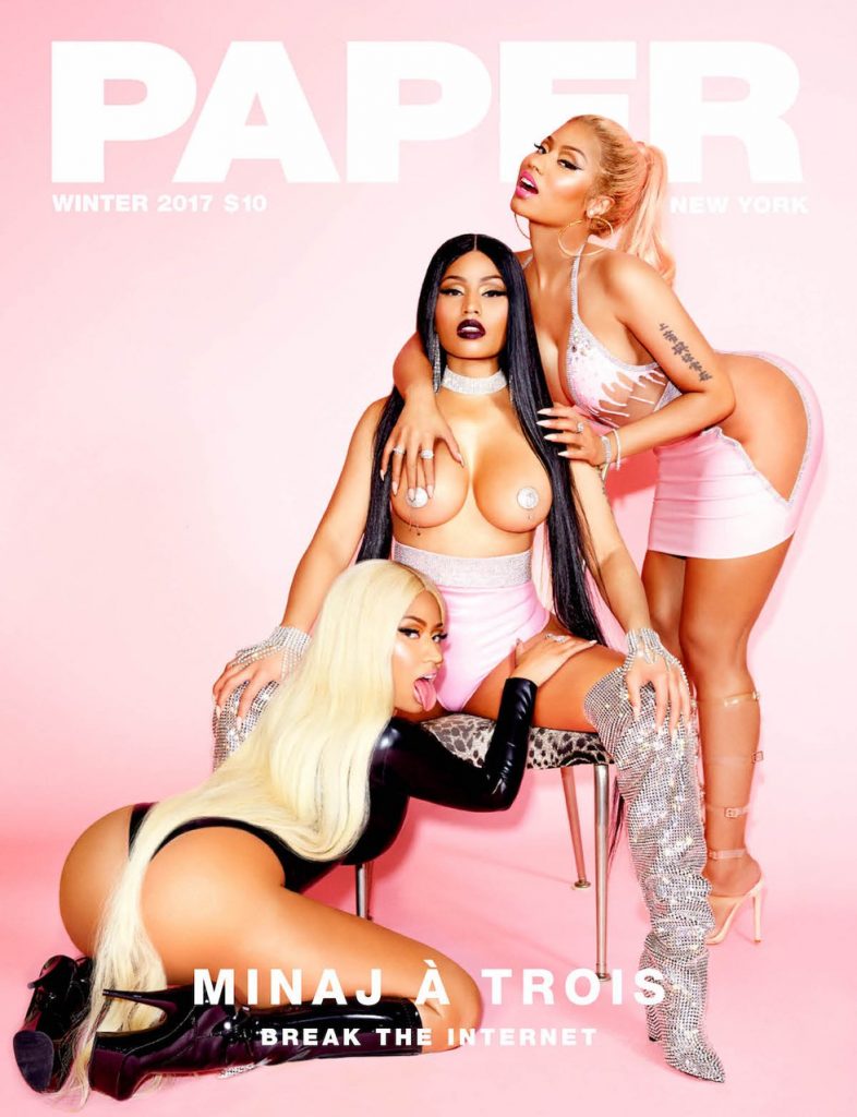 Η Nicki Minaj σε τριπλή εμφάνιση για το εξώφυλλο του περιοδικού Paper.