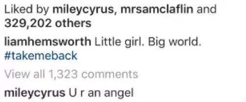 χαϊδευτικό του Liam Hemsworth για τη Miley Cyrus