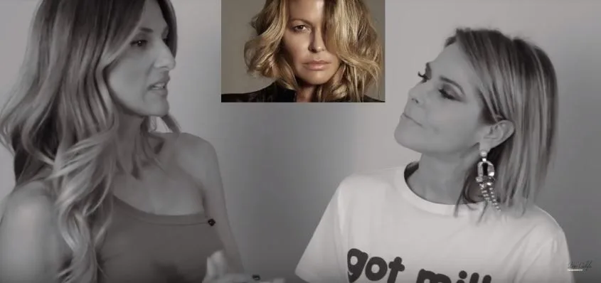 Η Elena Galifa και η Ρούλα Σταματοπούλου σε βίντεο tutorial μακιγιάζ με ένθετη φωτογραφία της Ελένης Μενεγάκη.