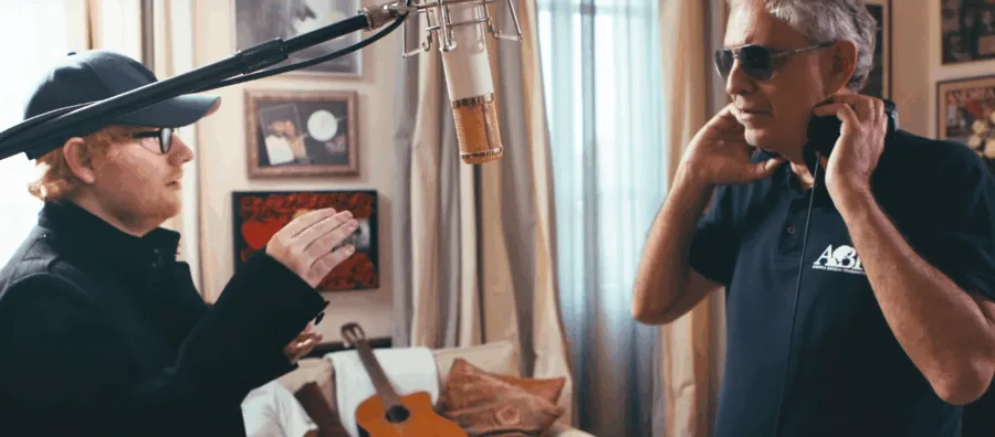 Ed Sheeran με τον Andrea Bocelli