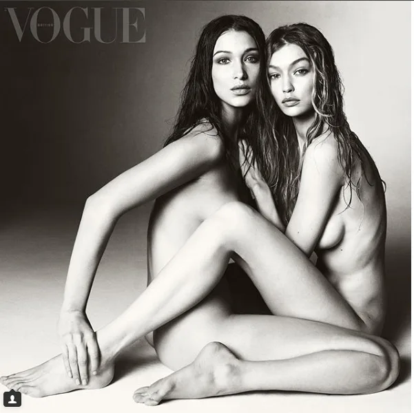 Η Bella και η Gigi Hadid σε καλλιτεχνική γυμνή φωτογράφιση για το περιοδικό Vogue.