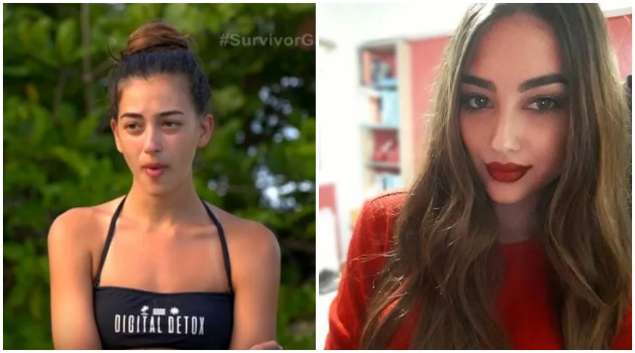 Κοπέλα από το Survivor 2 σε σύγκριση εμφάνισης στο παιχνίδι και στο Instagram.