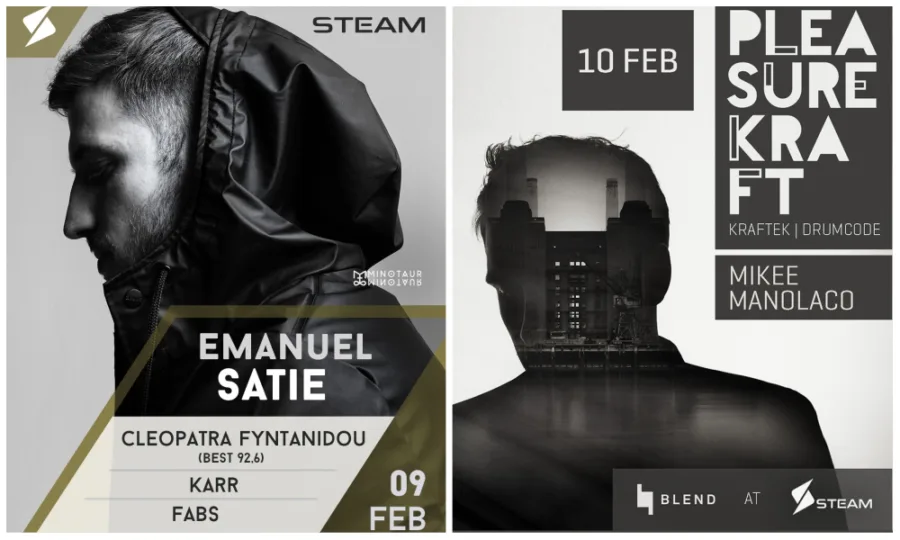 Steam με τους Emanuel Satie και Pleasurekraft!