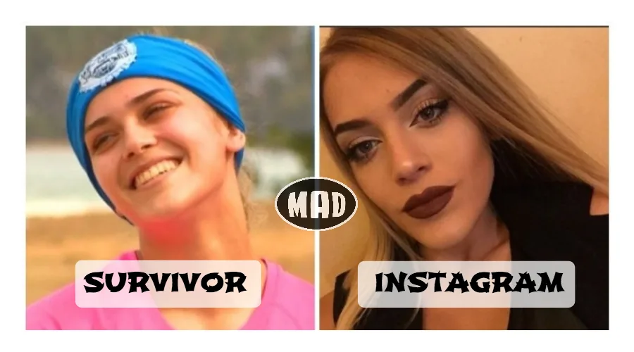 Κοπέλα από το Survivor 2 σε σύγκριση εμφάνισης στο παιχνίδι και στο Instagram.