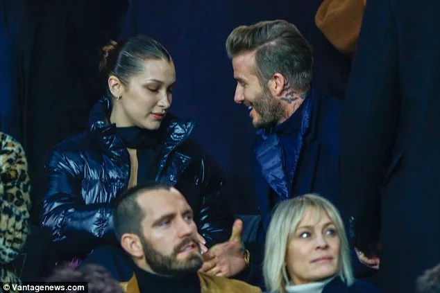 Ο David Beckham και η Bella Hadid σε κερκίδες γηπέδου