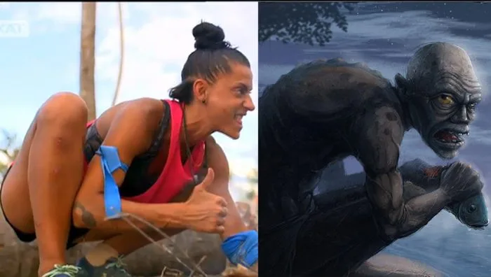 Παίκτρια του Survivor σε σύγκριση με τον Γκόλουμ.