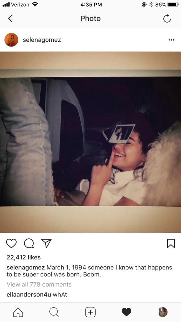 Selena έκανε την σχέση της με τον Justin επίσημη
