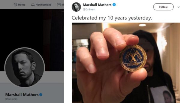 O Eminem γιόρτασε μια σημαντική “επέτειο”! – Τι είναι αυτό το περίεργο έμβλημα που κρατά;