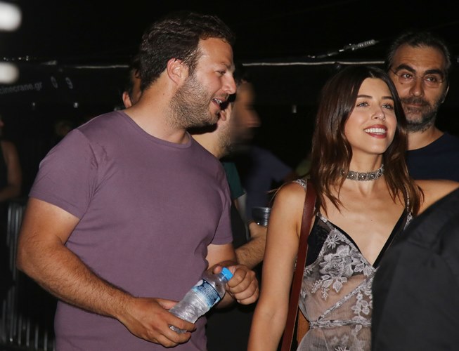 Η Demy με τον Κωνσταντίνο Κωνσταντίνου σε βραδινή έξοδο.