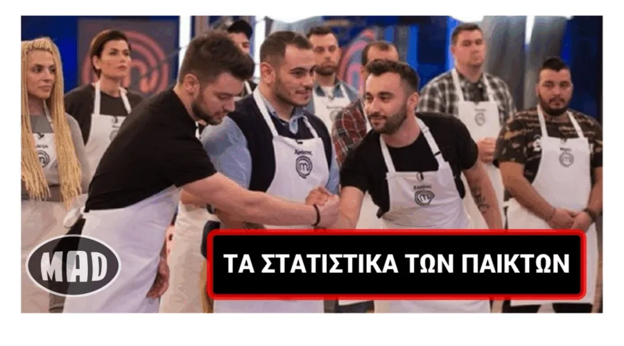 Παίκτες του MasterChef 2 σε ομαδική λήψη με το λογότυπο του MAD.