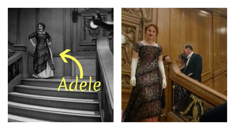 Κολάζ με την Adele και την Kate Winslet ως Rose από τον Τιτανικό
