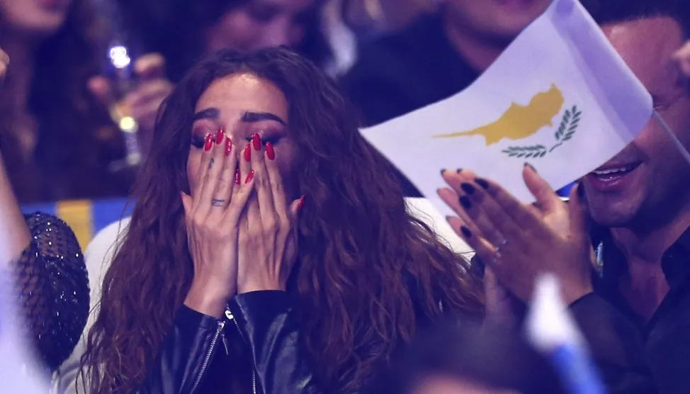 Η Ελένη Φουρέιρα συγκινημένη στη Eurovision 2018.