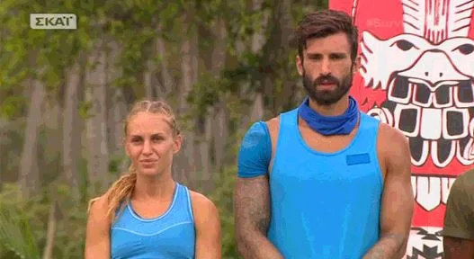 Δύο παίκτες της ομάδας των Μαχητών στο Survivor 2.