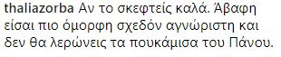 Στιγμιότυπο οθόνης από σχόλιο χρήστη στο Instagram.