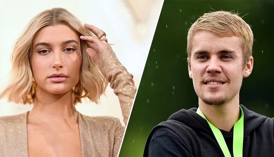 Η Hailey Baldwin και ο Justin Bieber σε κολλάζ φωτογραφιών.