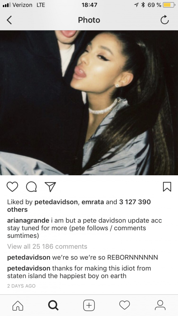 χρονικό της σχέσης της Ariana Grande