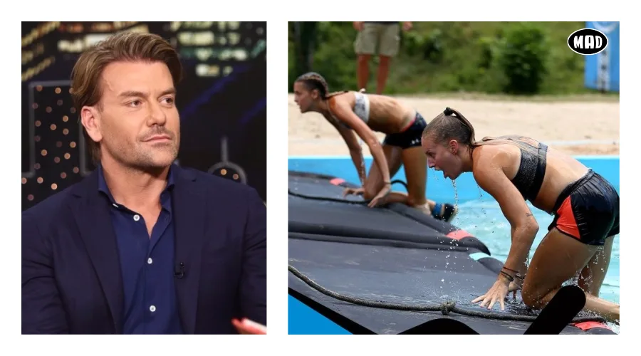 Ο Σπύρος Σούλης και παίκτριες του Survivor 2 σε αγώνισμα.