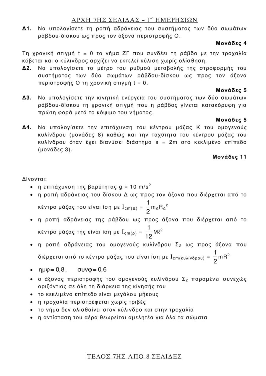 Θέματα των Μαθηματικών στις Πανελλήνιες 2018