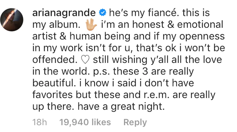 Ariana Grande ονόμασε ένα τραγούδι της Pete