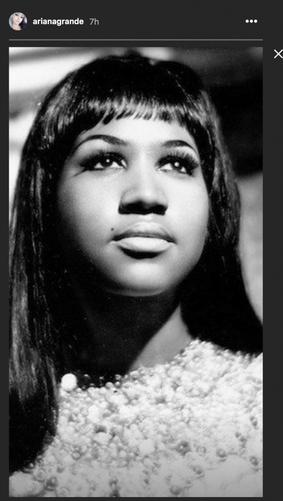Ariana Grande στην κηδεία της Aretha Franklin