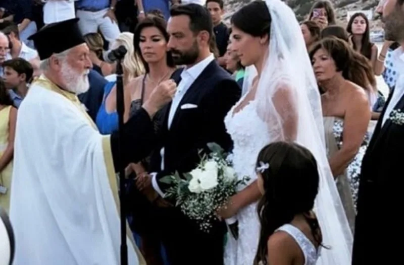 γάμο του Σάκη Τανιμανίδη και της Χριστίνας Μπόμπα