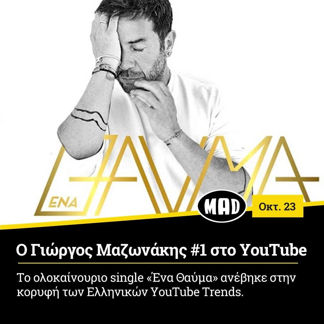 Ο Γιώργος Μαζωνάκης σε ασπρόμαυρη φωτογραφία με το χέρι στο πρόσωπο.
