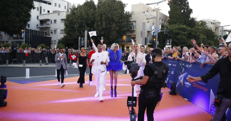 TΤάμτα στο orange carpet της Τελετής Έναρξης της Eurovision 2019