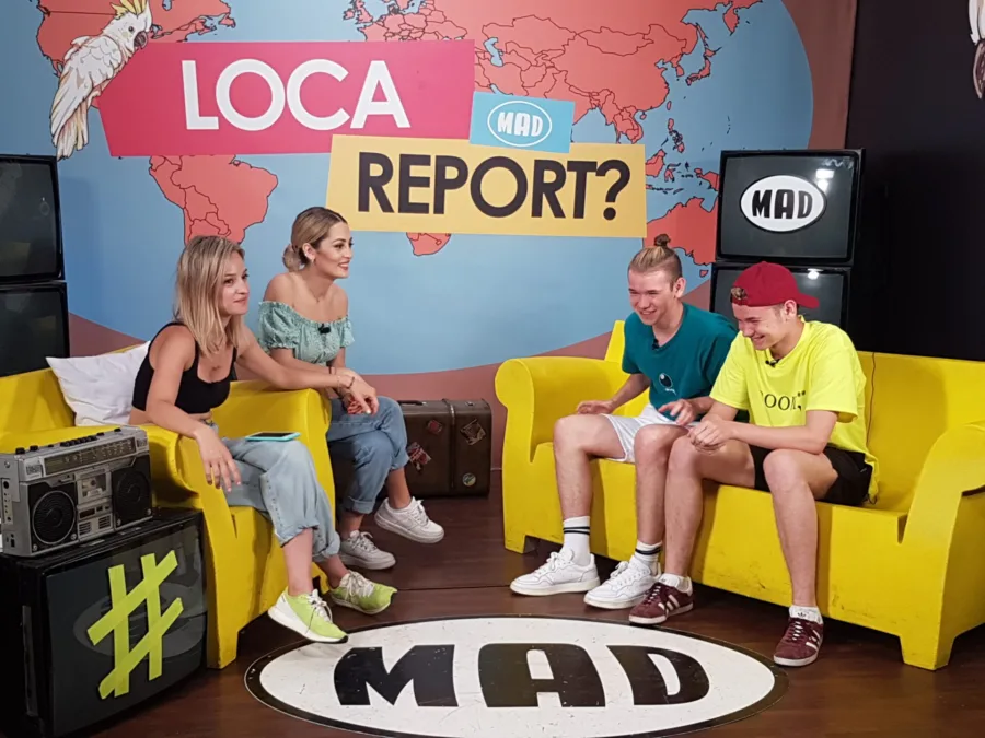 Οι Marcus & Martinus στο στούντιο του Mad TV για την εκπομπή Loca Report.