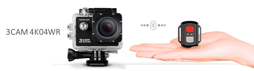 Action camera SENCOR 3CAM 4K04WR με τηλεχειριστήριο.