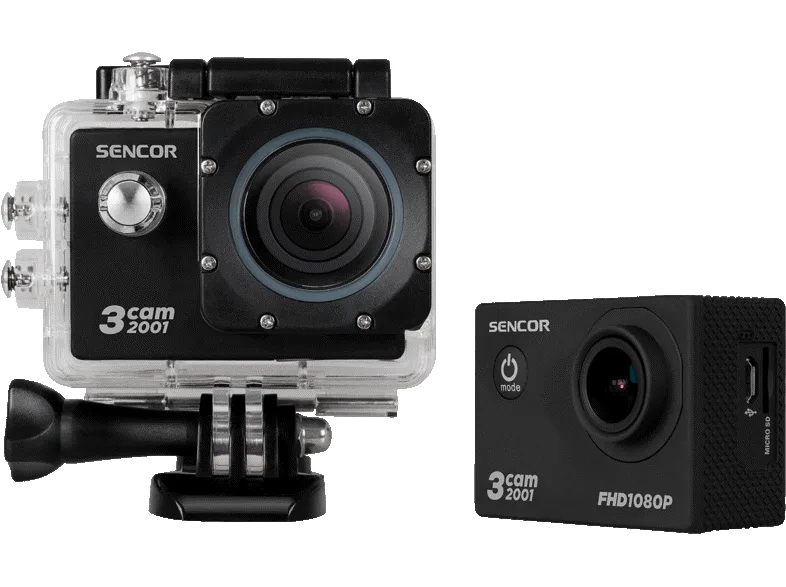 Action camera Sencor 3CAM 2001 με αδιάβροχη θήκη.