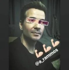 Ο Nino σε Instagram story με το φίλτρο των ματιών του Αναστάσιου Ράμμου.