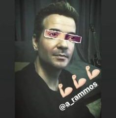 Ο Nino σε Instagram story με το φίλτρο των ματιών του Αναστάσιου Ράμμου.