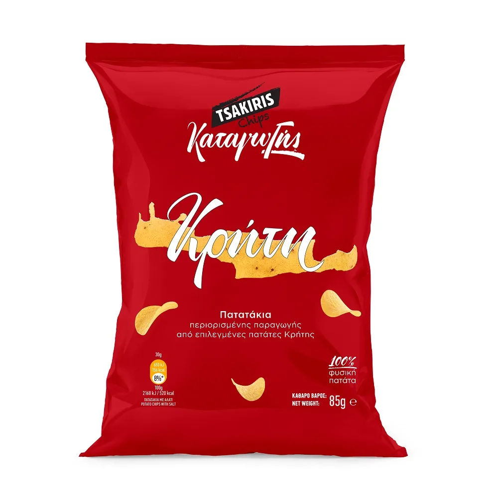 Συσκευασία TSAKIRIS Chips ΚαταγωΓής Κρήτη