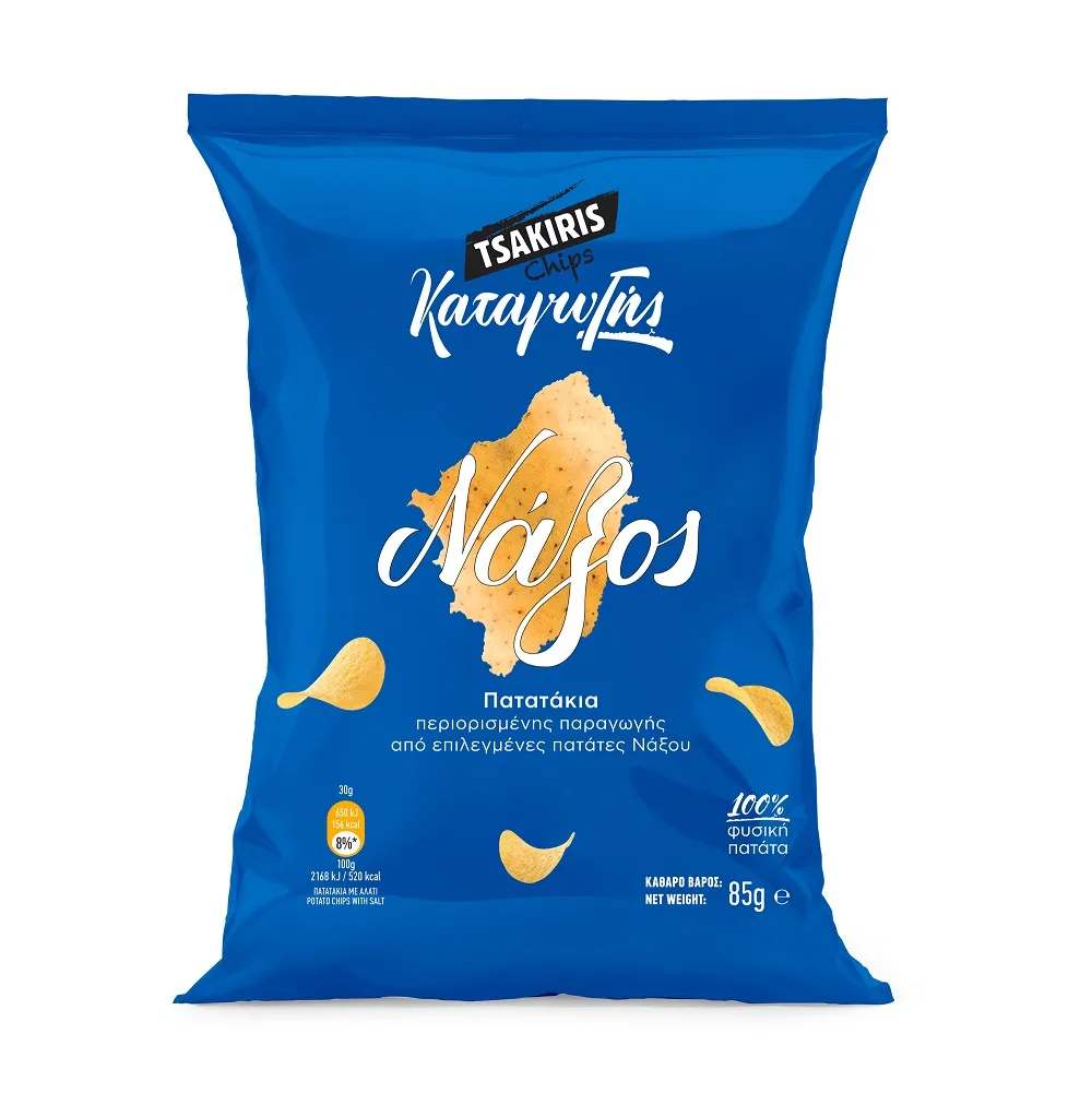 Συσκευασία TSAKIRIS Chips ΚαταγωΓής Νάξος